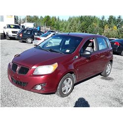 B1 --  2009 PONTAIC G3 , Red , 239342  KM's