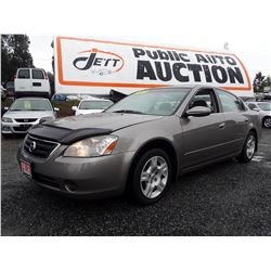 A12A -- 2003 NISSAN ALTIMA SEDAN, BROWN, 281,530 KMS