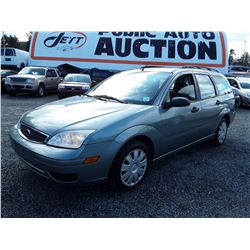 A1 --  2005 FORD FOCUS , Green , 207518  KM's "NO RESERVE"