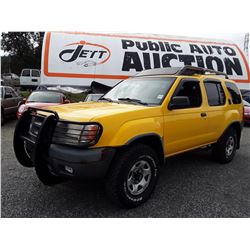 A5 --  2001 NISSAN XTERRA XE SUV, YELLOW, 301,715 KMS