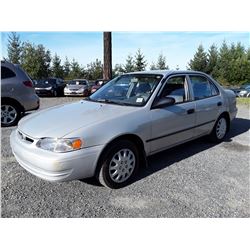 A6 --  1999 TOYOTA COROLLA , Silver , 177153  KM's "NO RESERVE"