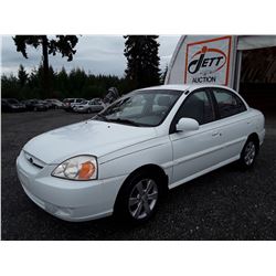 A12C --  2005 KIA RIO , White , 142970  KM's "NO RESERVE"