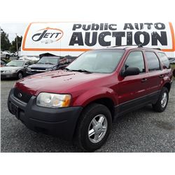 L4 --  2003 FORD ESCAPE , Red , 252437  KM's