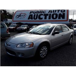 L5 --  2003 CHRYSLER SEBRING , Silver , 163808  KM's