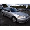 Image 2 : A6 --  1999 HONDA CIVIC DX  , Grey , 285501  KM's "NO RESERVE"