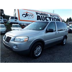 E1 --  2005 PONTIAC MONTANA , Silver , 81900  KM's