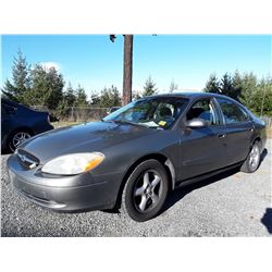 A10 --  2003 FORD TAURUS SE , Green , 170969  KM's "NO RESERVE"