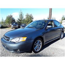 O2 --  2005 SUBARU LEGACY 2.5I  , Blue ,   290897 KM's