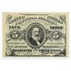 Image 1 : 1863 FIVE CENT FRACTIONAL CURRENCY