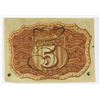 Image 2 : 1863 FIVE CENT FRACTIONAL CURRENCY
