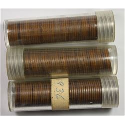 3 ROLLS WITH 50 COINS EACH: 1931-P LINCOLN CENTS