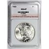 Image 3 : 1923 PEACE DOLLAR