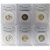 Image 1 : (6) PCGS GRADED WASHINGTON QUARTERS