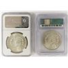 Image 2 : (2) MORGAN SILVER DOLLARS GRADED MS 64