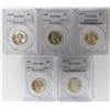 Image 1 : (5) PCGS GRADED WASHINGTON QUARTERS