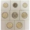 Image 2 : 3 WASHINGTON QUARTERS AND 5 FRANKLIN HALVES