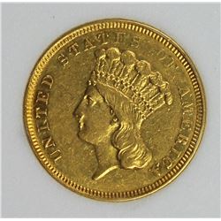 1854-O $3.00 GOLD
