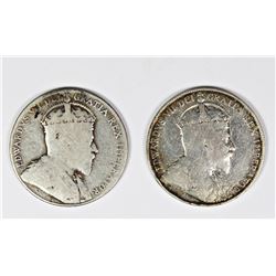 TWO CANADA HALF DOLLARS: