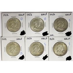 HALF DOLLAR LOT - 6 COINS TOTAL