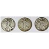 Image 1 : THREE WALKING LIBERTY HALF DOLLARS