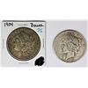 Image 1 : MORGAN AND PEACE SILVER DOLLARS
