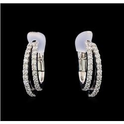 0.57 ctw Diamond Earrings - 14KT White Gold