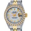 Image 1 : Rolex Ladies 2 Tone 18K MOP Diamond Lugs Datejust Wristwatch With Rolex Box
