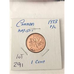 1973 Canada 1 Cent Proof Like Coin