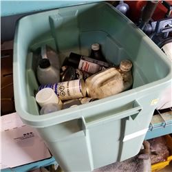 TOTE OF SHOP FLUIDS AND SPRAYS