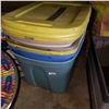 Image 1 : LOT OF PLASTIC STORAGE BINS