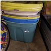 Image 2 : LOT OF PLASTIC STORAGE BINS
