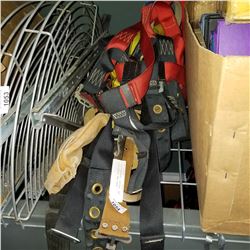 2 SAFETYHARNESS, LANYARD, AND 2 TOOL BELTS, AND PUNCH