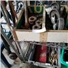 Image 1 : TOTE OF WRENCHES AND WOOD BOX OF CASTORS