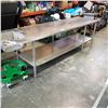 Image 1 : 30" x 9-1/2FT STAINLESS STEEL PREP TABLE W/ SINK TAP WASHER