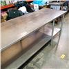 Image 3 : 30" x 9-1/2FT STAINLESS STEEL PREP TABLE W/ SINK TAP WASHER