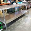 Image 4 : 30" x 9-1/2FT STAINLESS STEEL PREP TABLE W/ SINK TAP WASHER