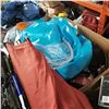 Image 1 : PALLET OF RETURNED INFLATEABLES, CAMP GEAR, UMBRELLA