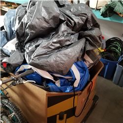 PALLET OF RETURNED TENTS, CAMP ITEMS