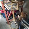 Image 1 : WICKER HAMPER, BASKETS, AND RATTAN STAND
