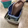 Image 2 : LOT OF 4 LARGE LONG PLASTIC TOTES