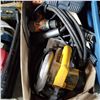 Image 2 : BOX OF TOOLS, DEWALT CIRCULAR SAW, RIGID CORDLESS DRILL