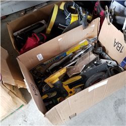 2 BOXES OF TOOLS, SHOP HEATER, AND MORE