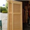 Image 1 : 2 SOLID WOOD 8FT LOUVER DOORS