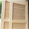 Image 3 : 2 SOLID WOOD 8FT LOUVER DOORS