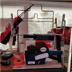 BAG DISPENSER, PRICE GUNS, AND LABELS