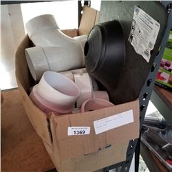 LOT OF PLUMBING PVC TEES, TRAPS, ETC