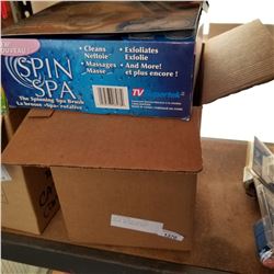 BOX OF PLUMBING SUPPLIES, DRAIN, AND BRAIDED HOSE