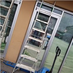 WERNER ALUMINUM 16 FOOT EXTENTION 7 FOOT A FRAME LADDER