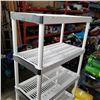 Image 4 : 6 FOOT TALL WHITE PLASTIC SHELF