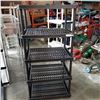 Image 1 : 6 FOOT TALL BLACK PLASTIC SHELF